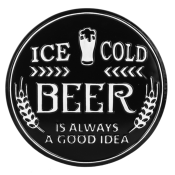 Affiche en métal -  Ice Cold Beer noir