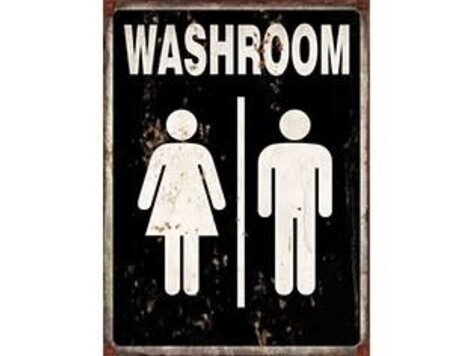 Affiche en métal - Washroom
