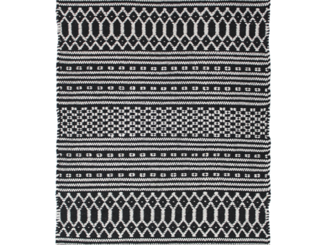Tapis Dhurrie Grand Black 24"x 36"