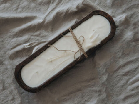 Bougie Bol à baguette brun - 5 mèches