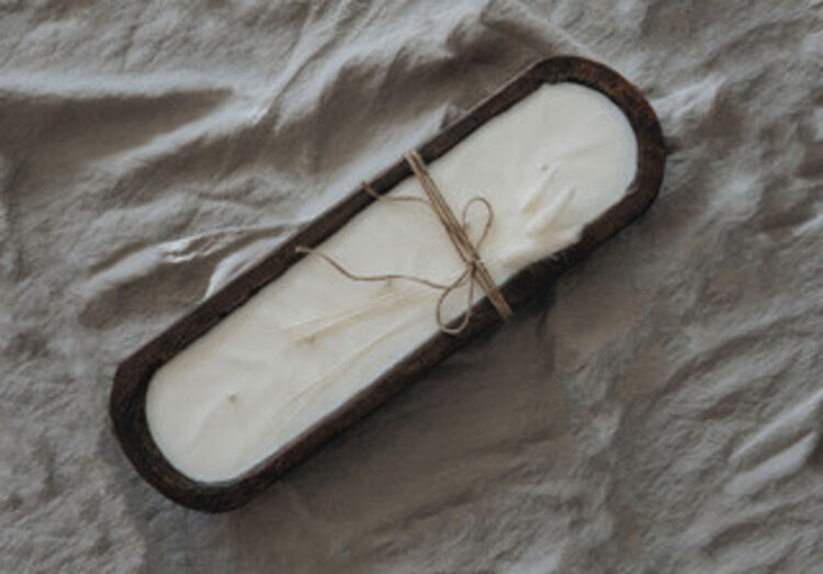 Bougie Bol à baguette brun - 5 mèches