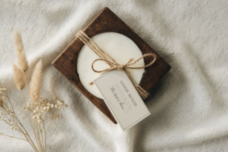 Bougie Moule à fromage  brun - 1 mèche