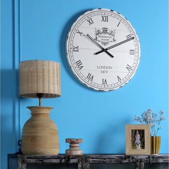 Horloge blanche rustique London