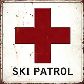 Affiche en métal - Ski patrol