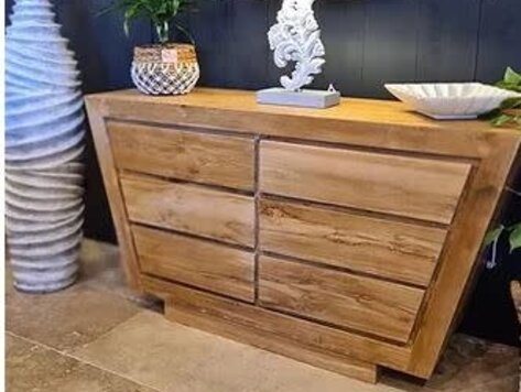 Commode 6 tiroirs en teck