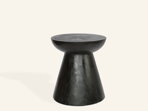 Table d'appoint en bois exotique noir