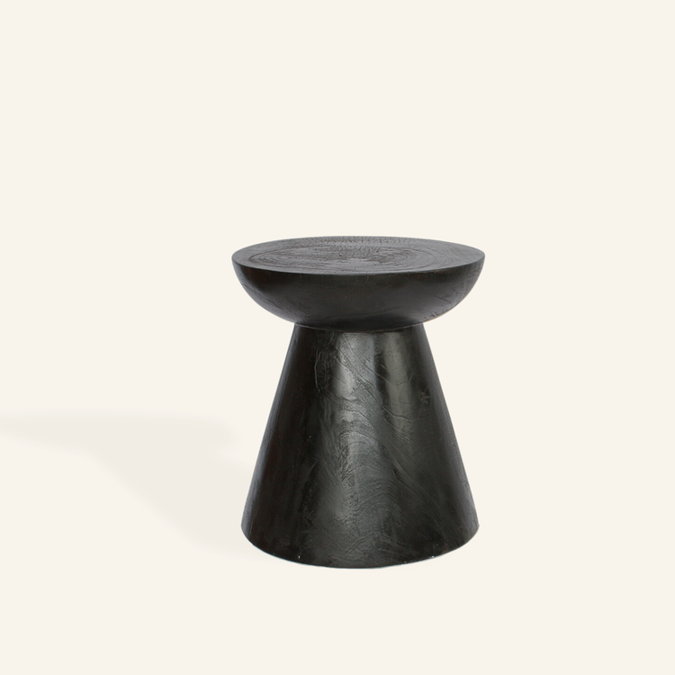Table d'appoint en bois exotique noir