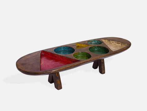 Bol à compartiments en bois de suar