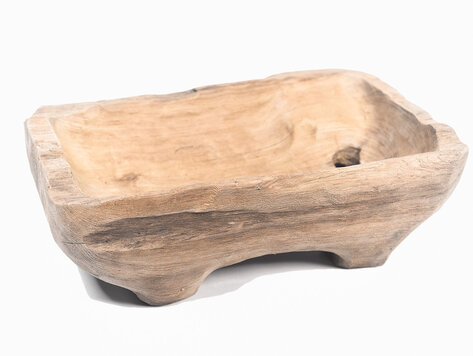 Bol carré en teck recyclé-petit