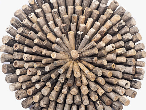 Décoration murale en bois flotté naturel