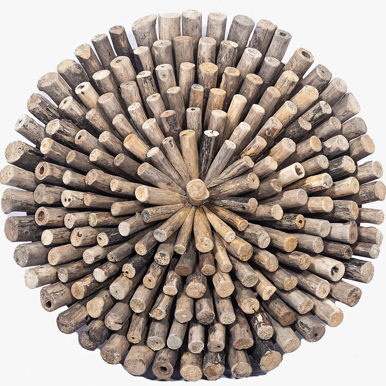 Décoration murale en bois flotté naturel