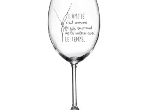 Coupe à vin gravée - L'amitié
