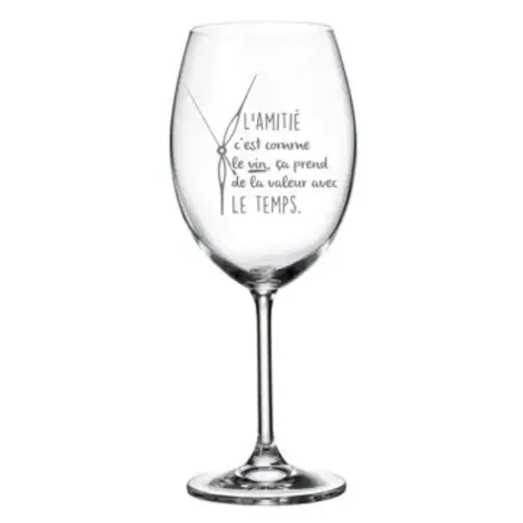 Coupe à vin gravée - L'amitié