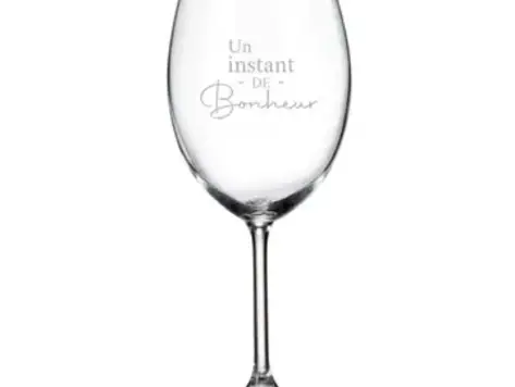Coupe à vin gravée - Un instant de bonheur