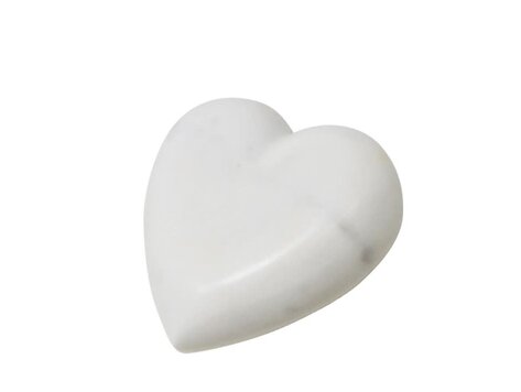 Coeur blanc en marbre