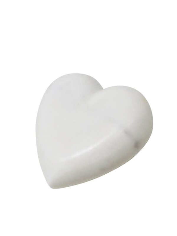 Coeur blanc en marbre