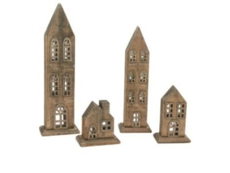 Maison bois rustique 7"H