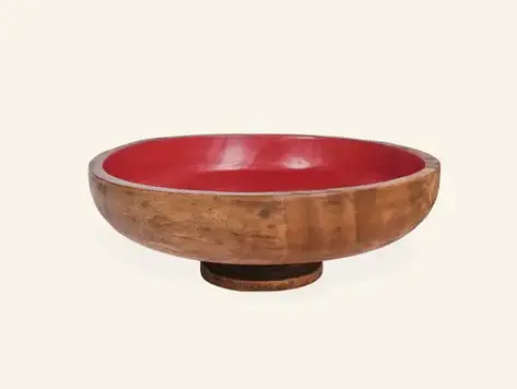 Grand bol décoratif rouge