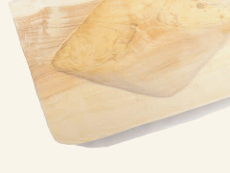 Plateau de service losange en teck