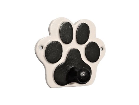 Crochet blanc patte de chien