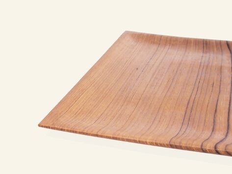 Assiette carrée en teck - petite