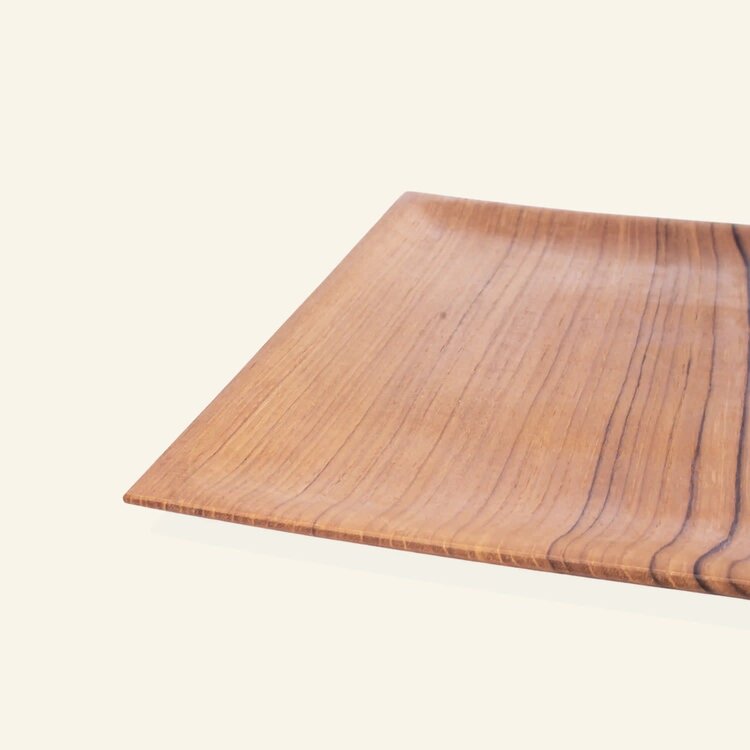 Assiette carrée en teck - grande