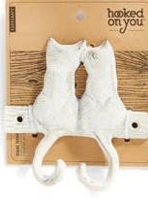 Crochet double chats blanc