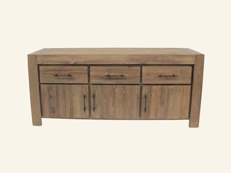Buffet Bali 3 portes/3 tiroirs en teck recyclé