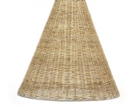 Luminaire suspendu en rotin conique