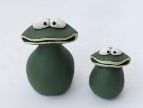 Grenouille verte en ciment-petite