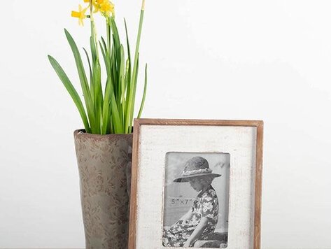 Cadre photo en bois blanc