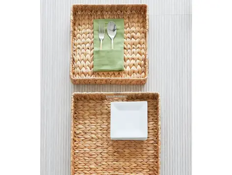 Panier tressé rectangulaire - grand