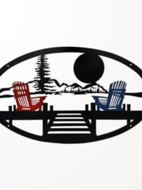 Plaque en métal - Chaises Adirondack