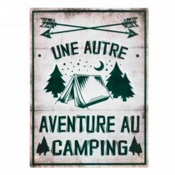 Affiche en métal - Aventure au camping