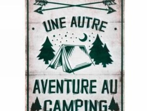 Affiche en métal - Aventure au camping