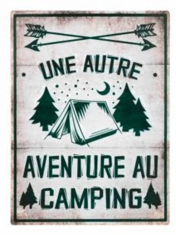 Affiche en métal - Aventure au camping