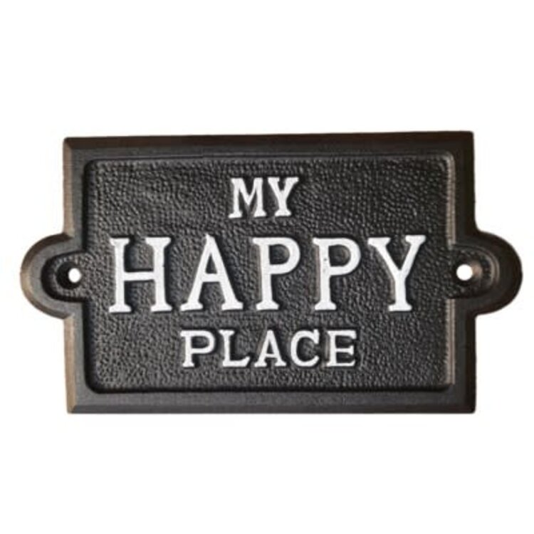 Plaque en fonte - My Happy Place