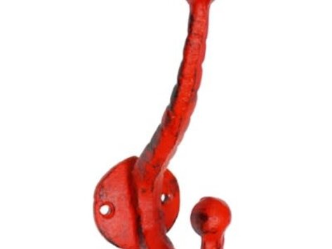 Crochet double rustique rouge