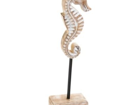 Hippocampe  sur pied en bois