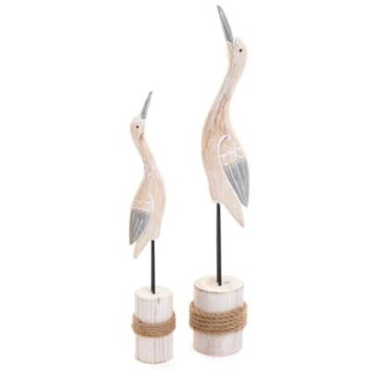 Oiseau de mer sur bûche  15"H