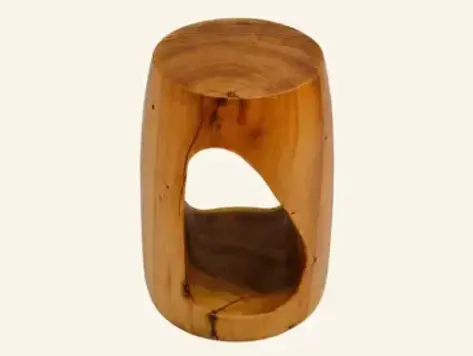 Tabouret en bois exotique naturel