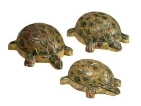 Tortue en bois de manguier