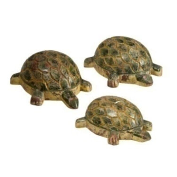 Tortue en bois de manguier