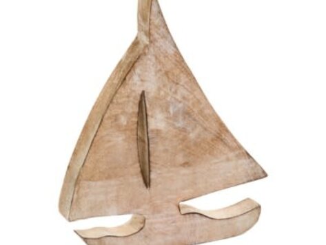 Voilier en bois naturel  8"x10"