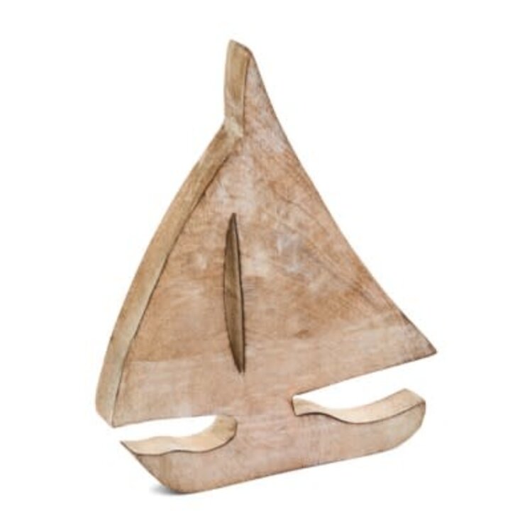 Voilier en bois naturel  8"x10"