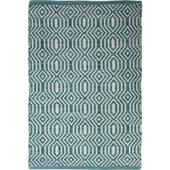 Tapis Dhurrie Luxe Soft Teal 2' x 3'