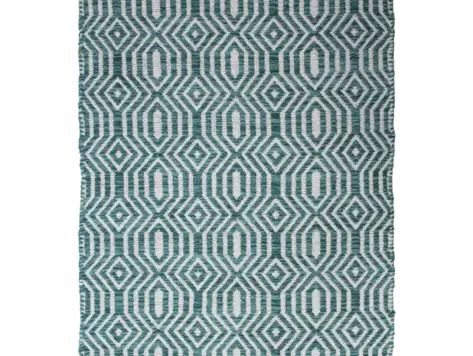 Tapis Dhurrie Luxe Soft Teal 2' x 2'11"
