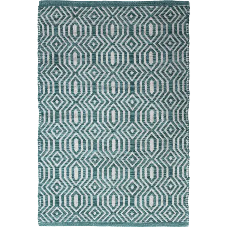 Tapis Dhurrie Luxe Soft Teal 2' x 2'11"