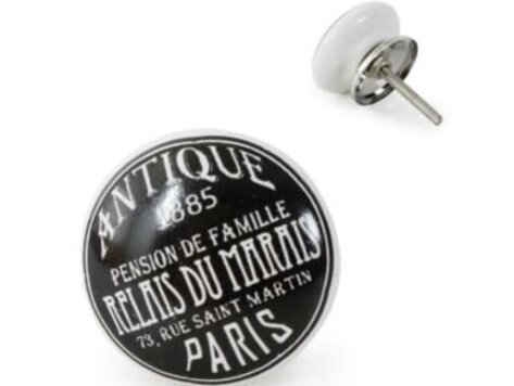 Poignée en céramique - Noir Antique