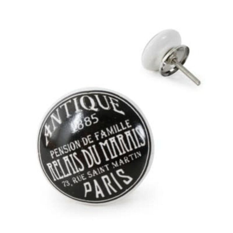 Poignée en céramique - Noir Antique